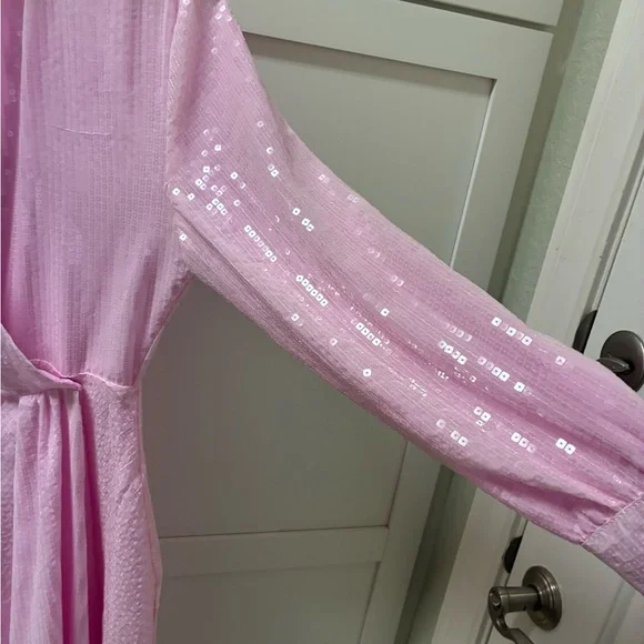 Steve Madden Light Pink Sequin Textured Dress - Picture 4 of 8